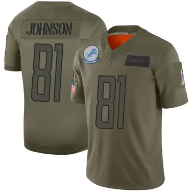 Nike, Shirts, New Nike Calvin Johnson Detroit Lions Nfl Football Black  Camo Jersey Mens Small