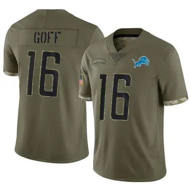 Men's Nike Jared Goff Olive Detroit Lions 2021 Salute to Service Limited Player Jersey Size: Small