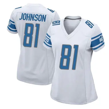 Calvin Johnson Men's Elite Detroit Lions White Vapor Untouchable