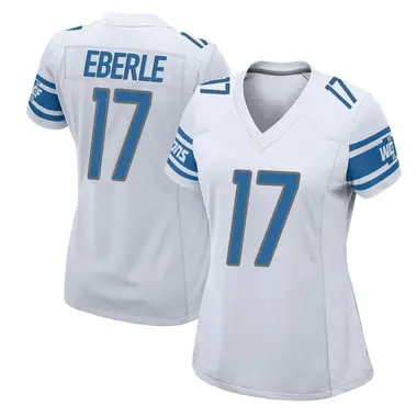 Dominik Eberle Detroit Lions Men's Black Name & Number Logo T-Shirt 